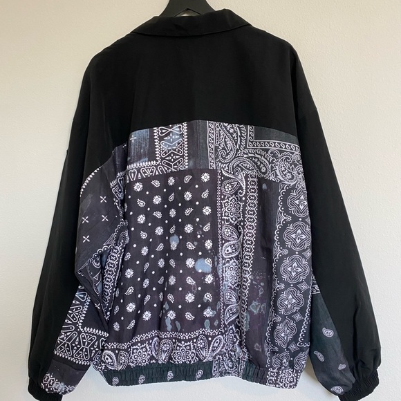 Neighborhood Jacket Bandana Oversized Japan Designer Chopped Track Black Mens - Picture 13 of 15